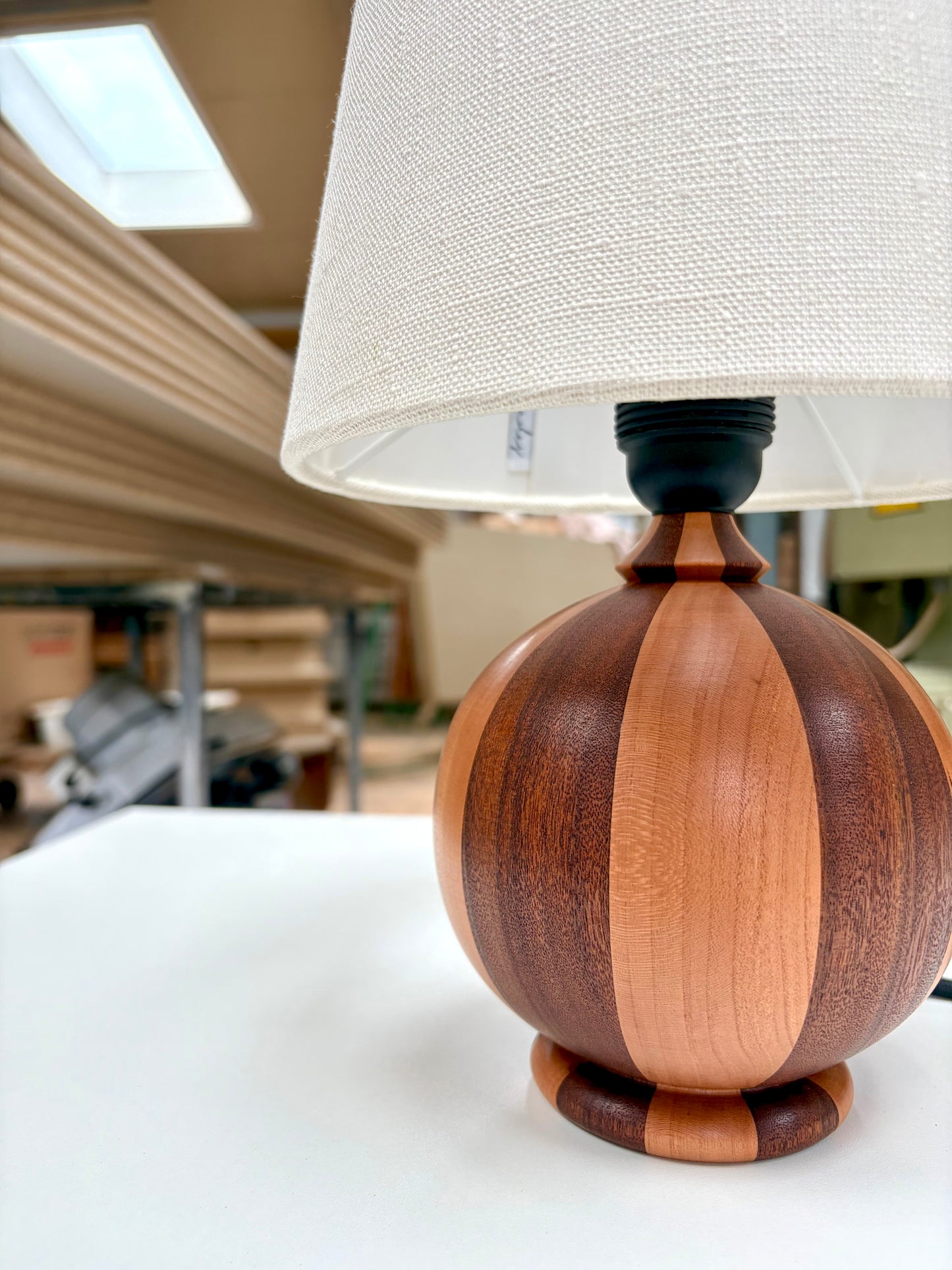 Unika patchwork kuglelampe